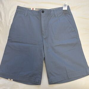 Izod Men's Flat Front Shorts in Light Blue